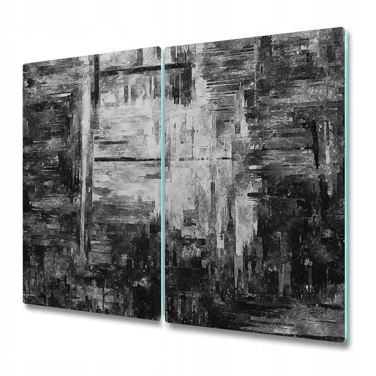 Nowoczesna Deska Kuchenna - Osłonka - Czarno-biała abstrakcja - 2x30x52 cm
