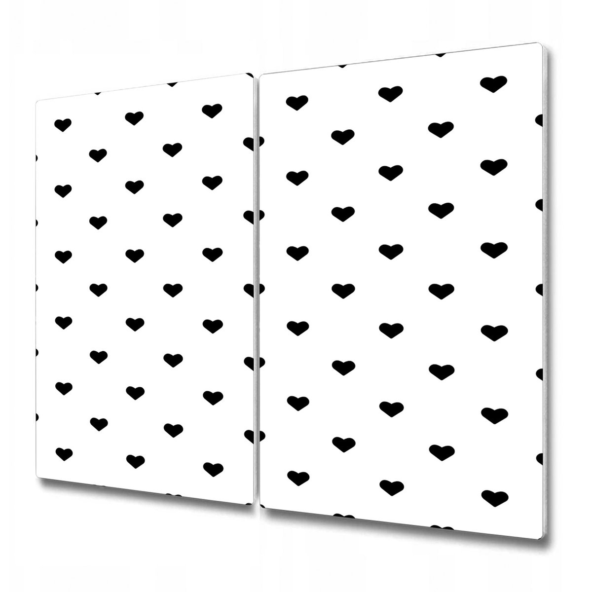 Deska Kuchenna ze Szkła Hartowanego - Śliczne serca wzór - 2 sztuki 30x52 cm