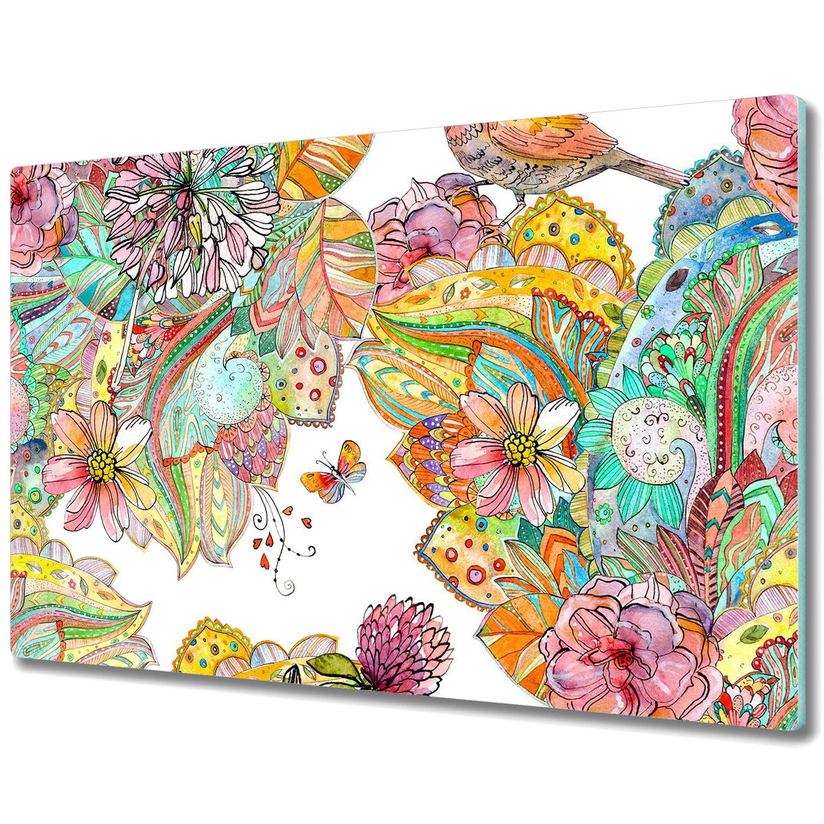 Dekoracyjna Deska Kuchenna ze Szkła - Mandala Wzór - 80x52 cm