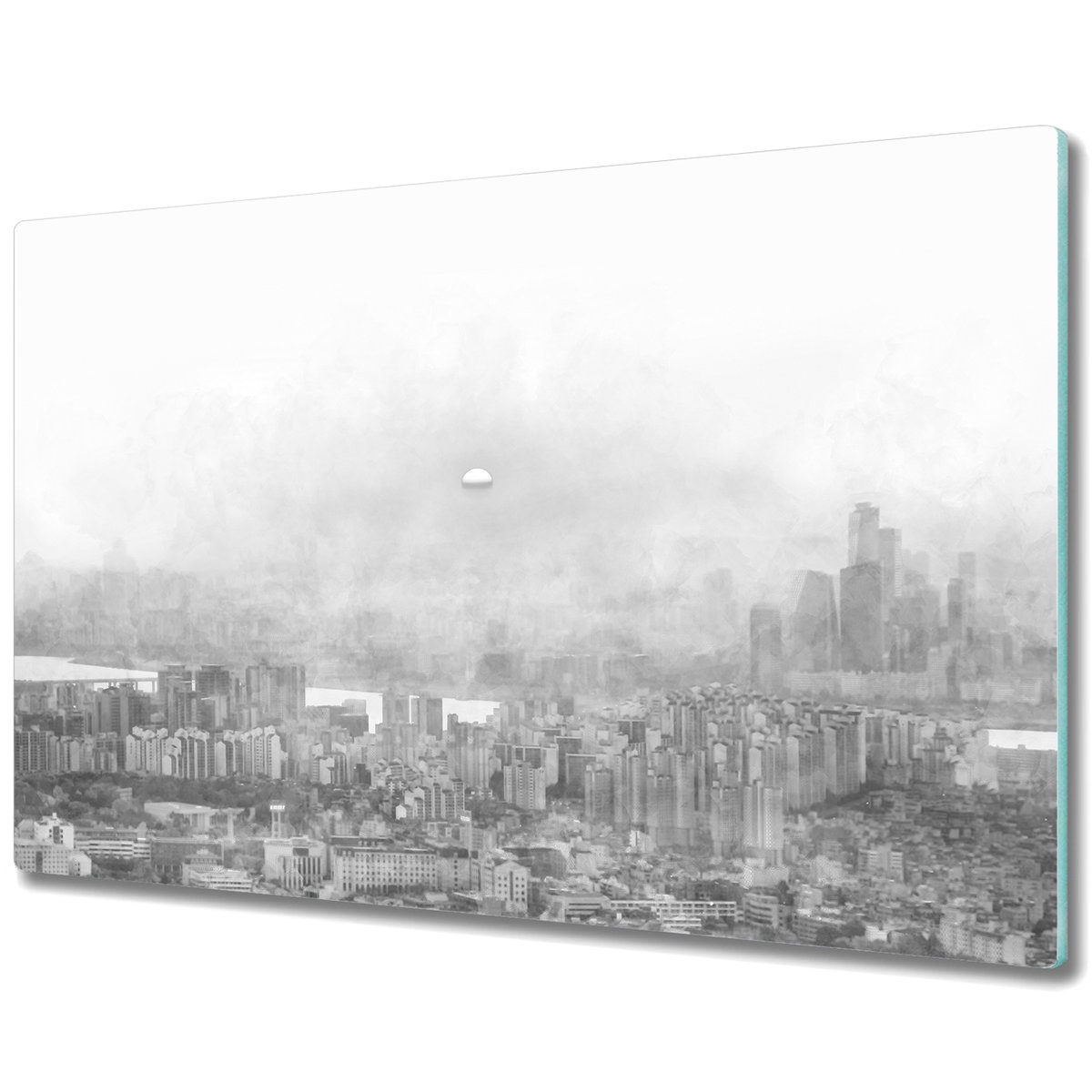 Deski Do Krojenia z Wyjątkowymi Detalami - Miasto we mgle - 80x52 cm