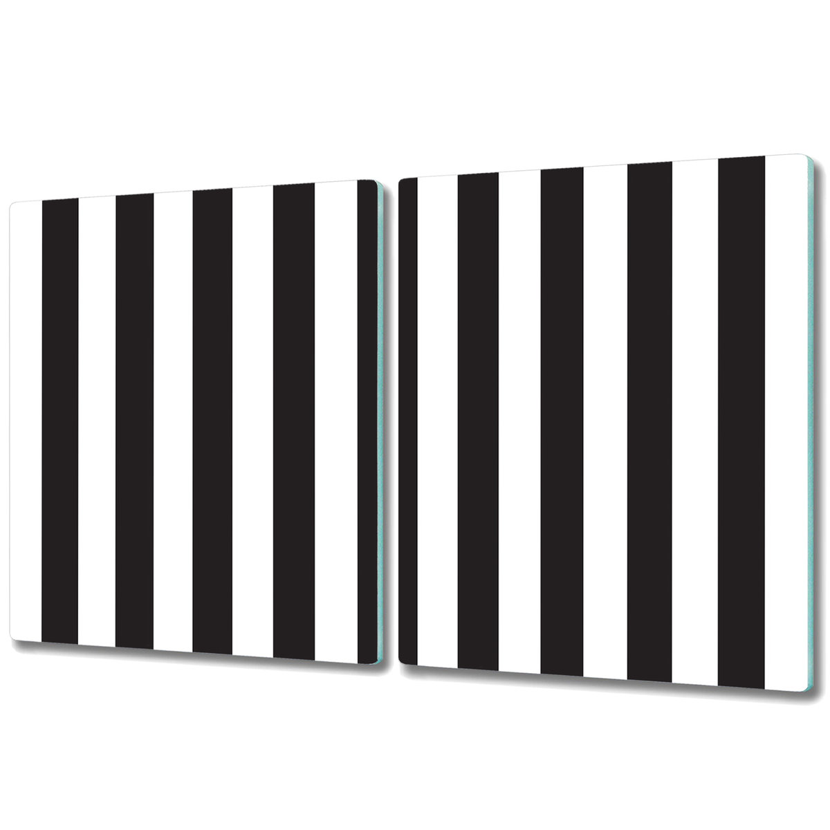 Deska Kuchenna z Wyjątkowym Printem - 2x 40x52 cm - Czarno-biały wzór w paski