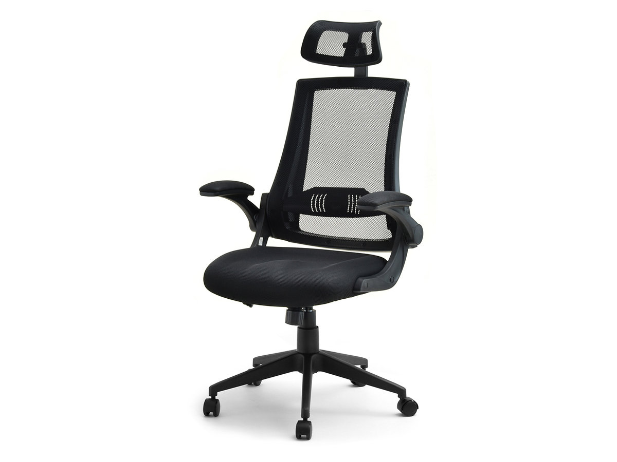 FOTEL ERGONOMICZNY Z REGULACJĄ ZAGŁÓWKA HECTOR CZARNY