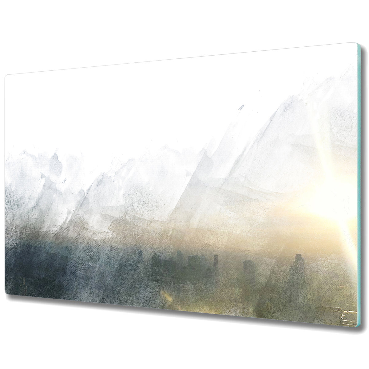 Funkcjonalna Deska Kuchenna - Osłona indukcji - Pejzaż, pastele - 80x52 cm