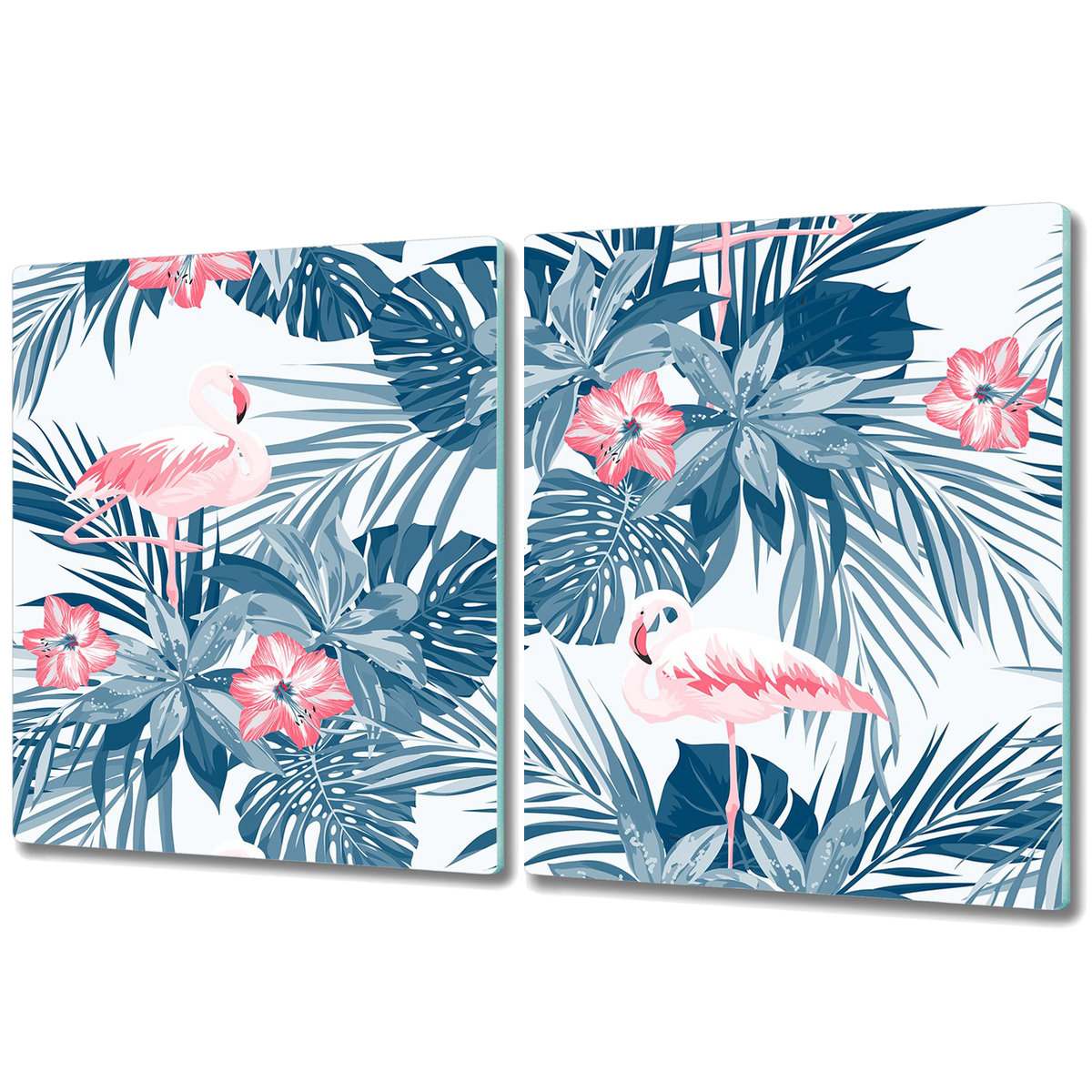 Funkcjonalna Deska Kuchenna - Osłona indukcji - 2x 40x52 cm - Tropikalne ptaki