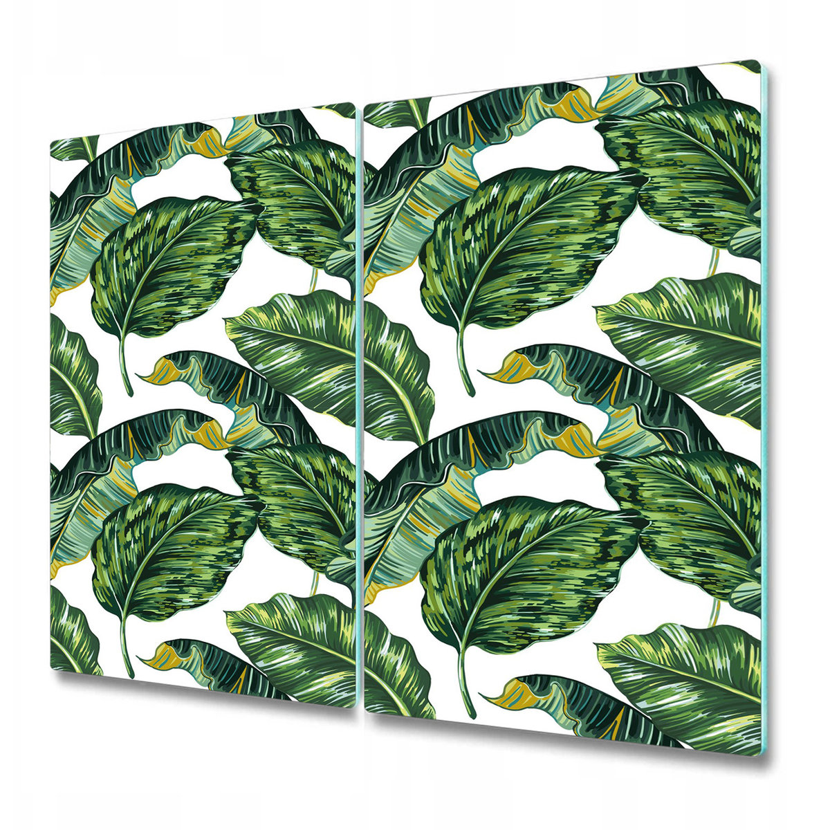 Dwuczęściowa Deska Kuchenna z Nadrukiem - Monstera - 2x30x52 cm