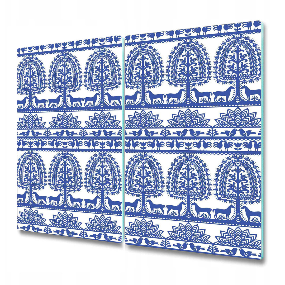 Dwuczęściowa Deska Kuchenna ze Wzorem - Polski papier kurpiowy - 2x30x52 cm