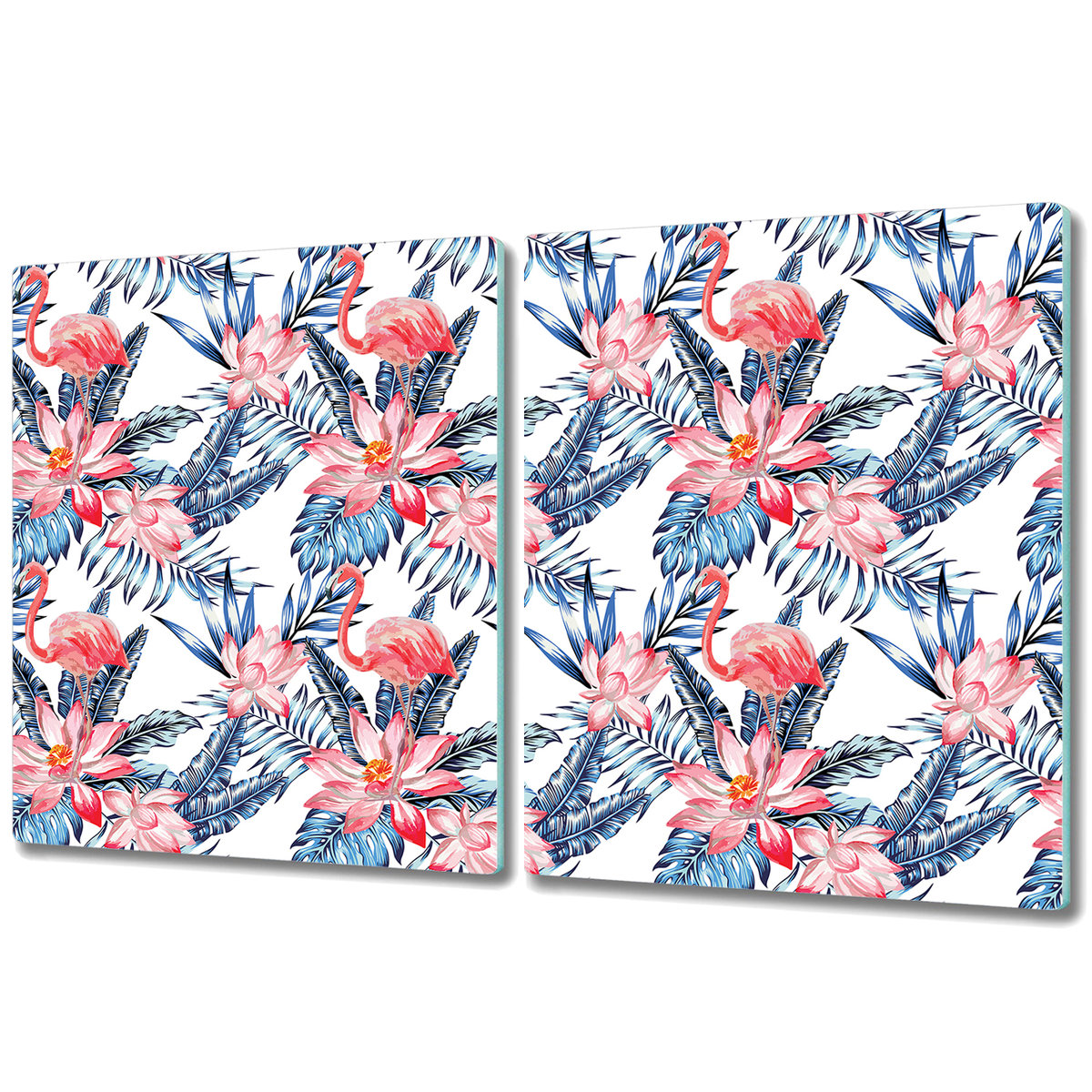 Deski Kuchenne ze Stylowym Ozdobnym nadrukiem - 2x 40x52 cm - Malowany flaming