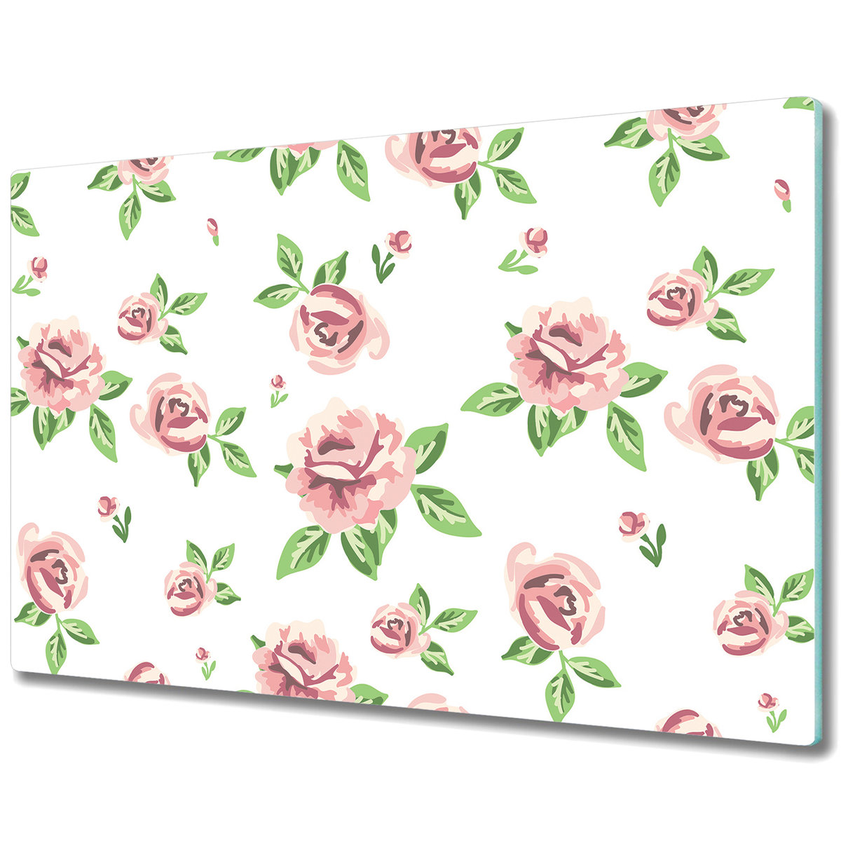 Duża Osłona na Blat Kuchenny - Osłona - Pastelowe kwiaty - 80x52 cm