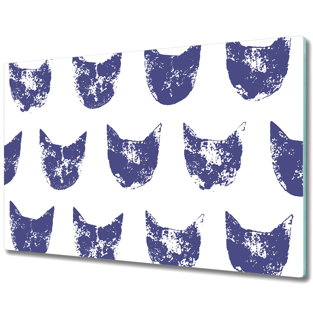 Szklane Deski Kuchenne - Dekoracyjny Element - Kocie głowy wzór - 80x52 cm