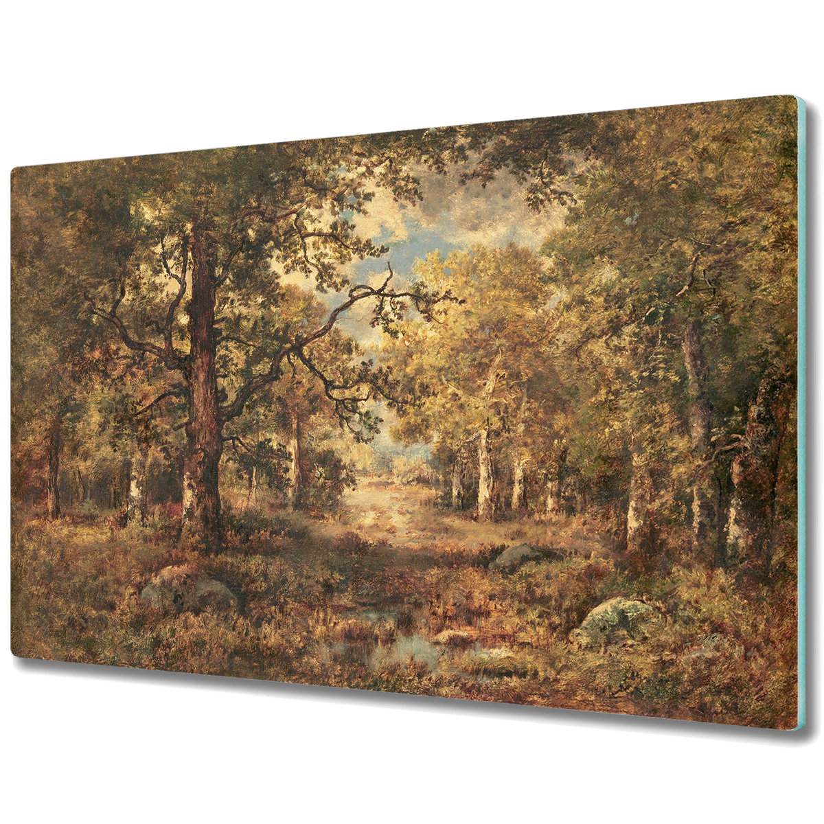 Deska Kuchenna z Wyjątkowym Printem - Jesienny las impresjonizm - 80x52 cm