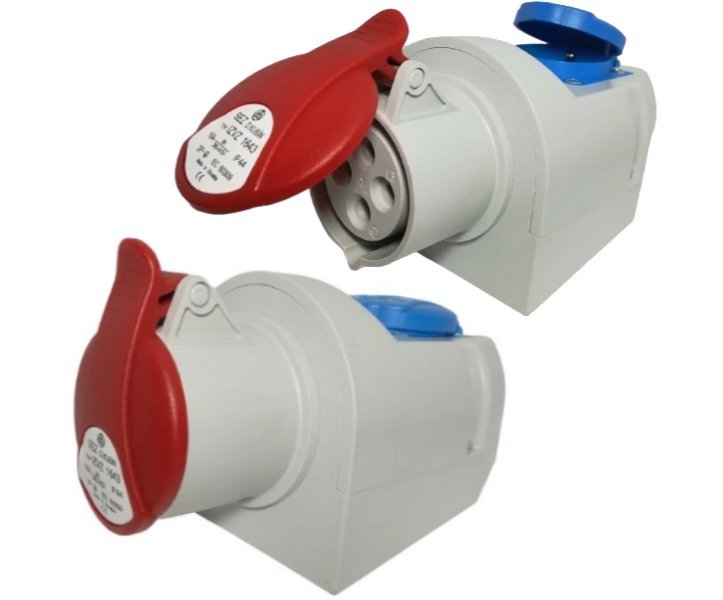 Gniazdo Ścienne Siłowe 4-Biegunowe 16A IP44 400 V