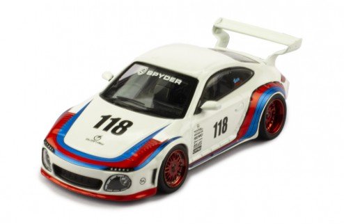 Ixo Models Porsche Old & New 997 #118 White Blue  1:43 Moc321
