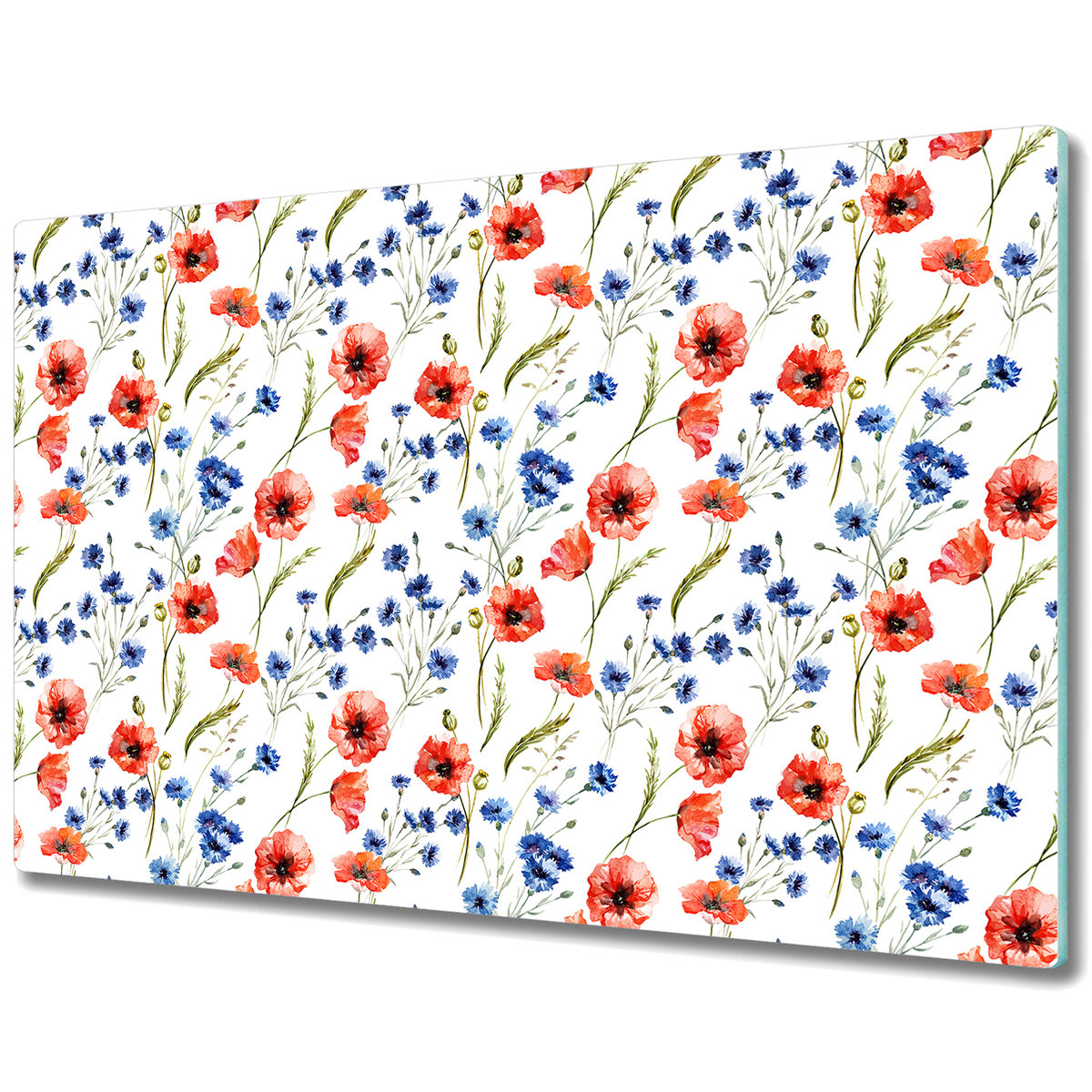 Wytrzymała Deska Kuchenna ze Szkła Hartowanego - Vintage Maki - 80x52 cm