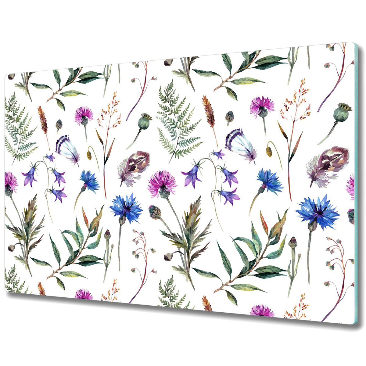 Deska Kuchenna z Wyjątkowym Printem - Kwiaty z łąki - 80x52 cm