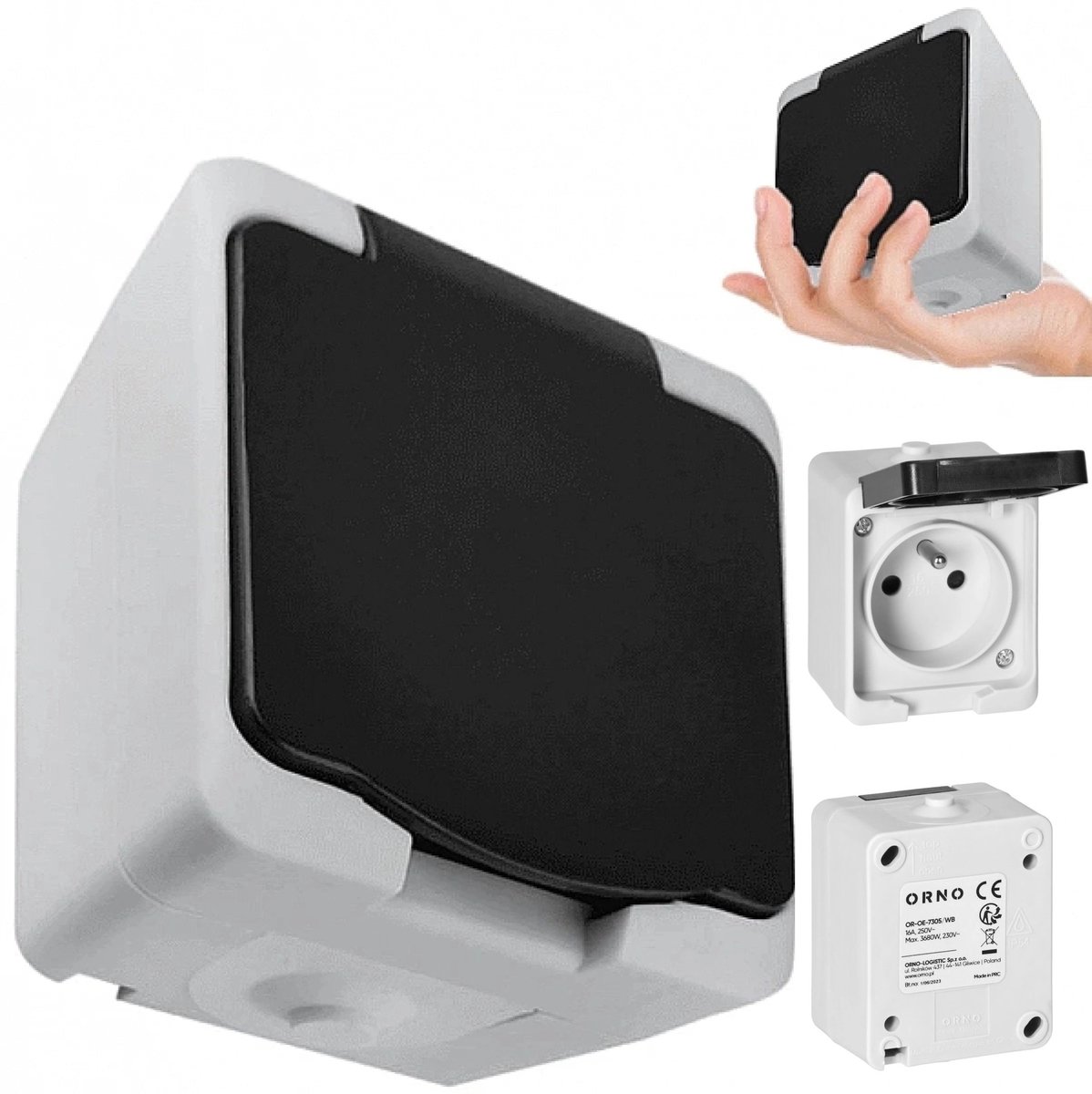 Hermetyczne Gniazdo Pojedyncze AQUATIC MINI IP54