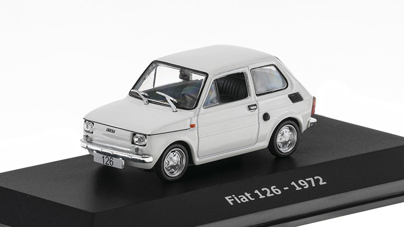 Atlas Fiat 126 Maluch 1972 White 1:43 Abadd150