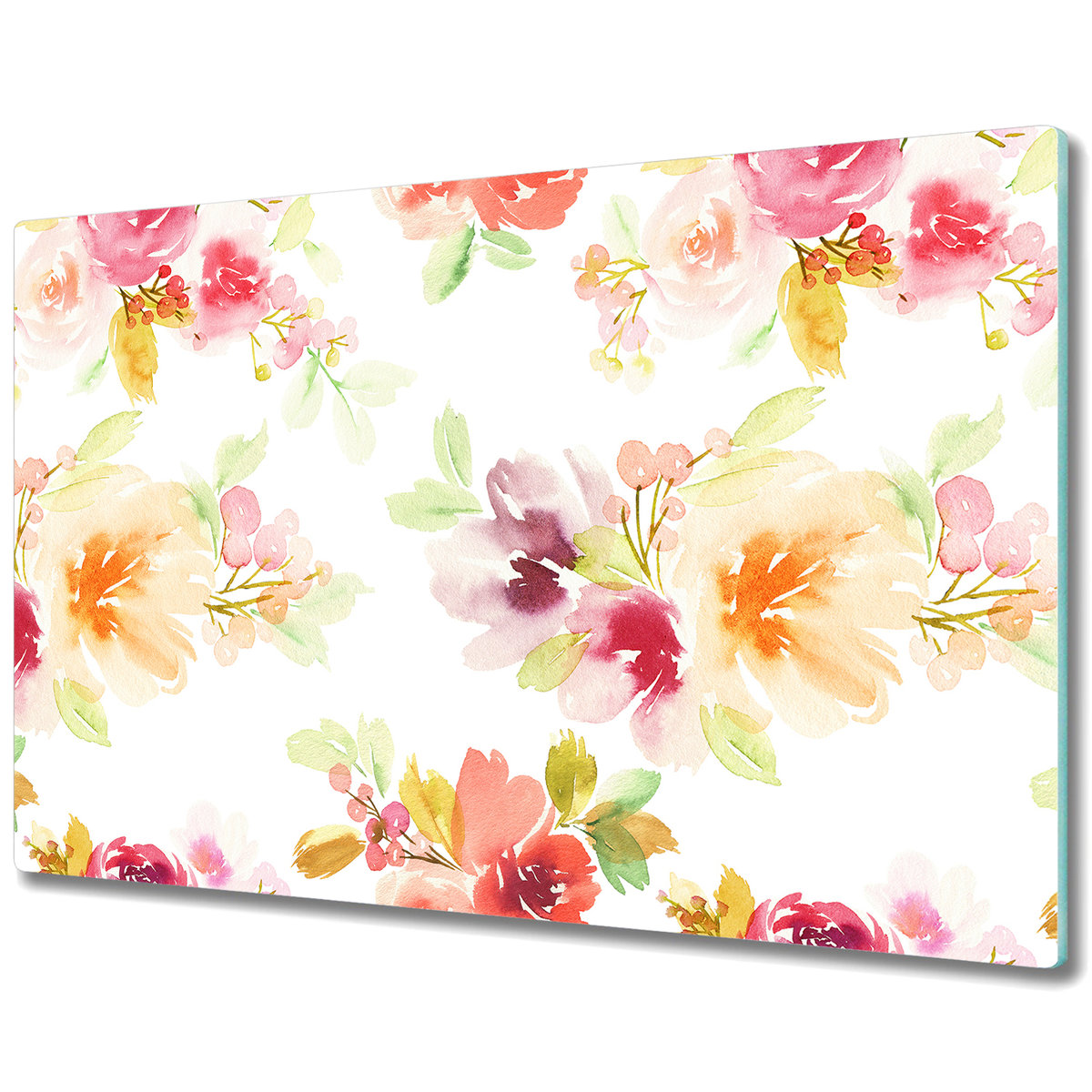 Deski Do Krojenia z Wyjątkowymi Detalami - Ładny wzór w stylu vintage kwiaty - 80x52 cm