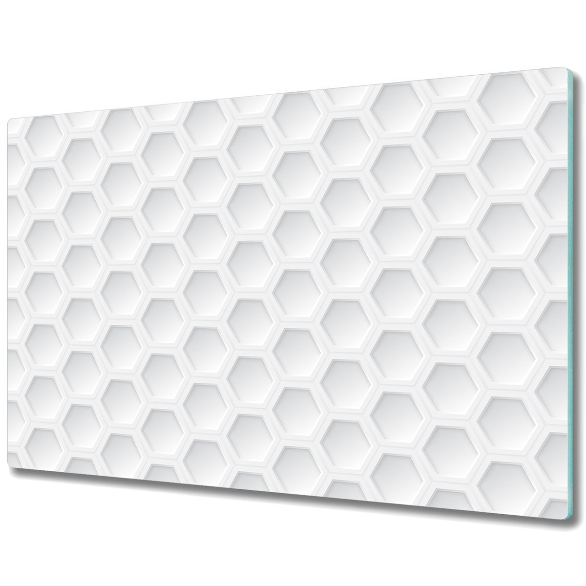 Duża Deska Kuchenna z Nadrukiem - Trójwymiarowe heksagony - 80x52 cm