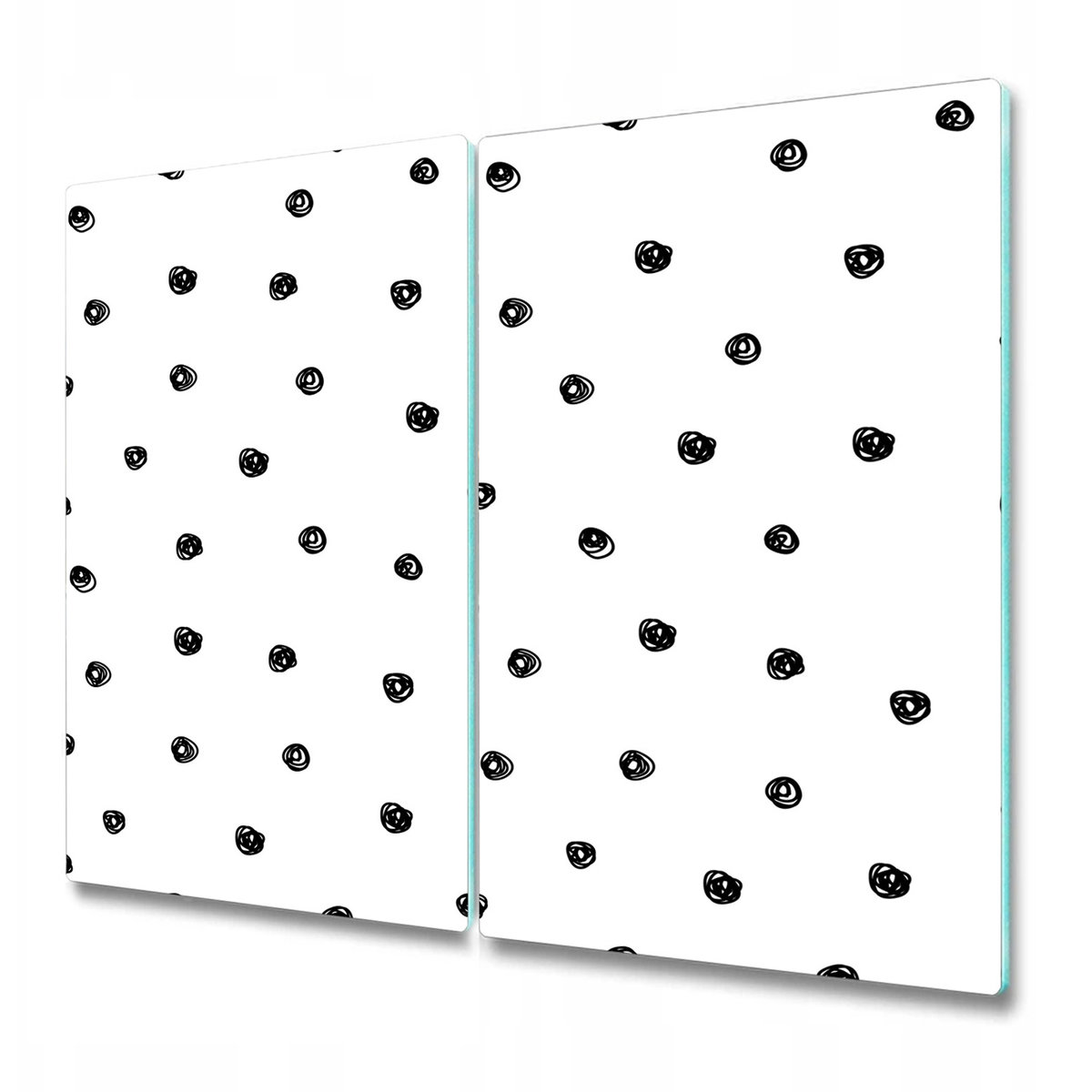 Deski Kuchenne ze Stylowym Ozdobnym nadrukiem - Czarne kropki - 2x30x52 cm