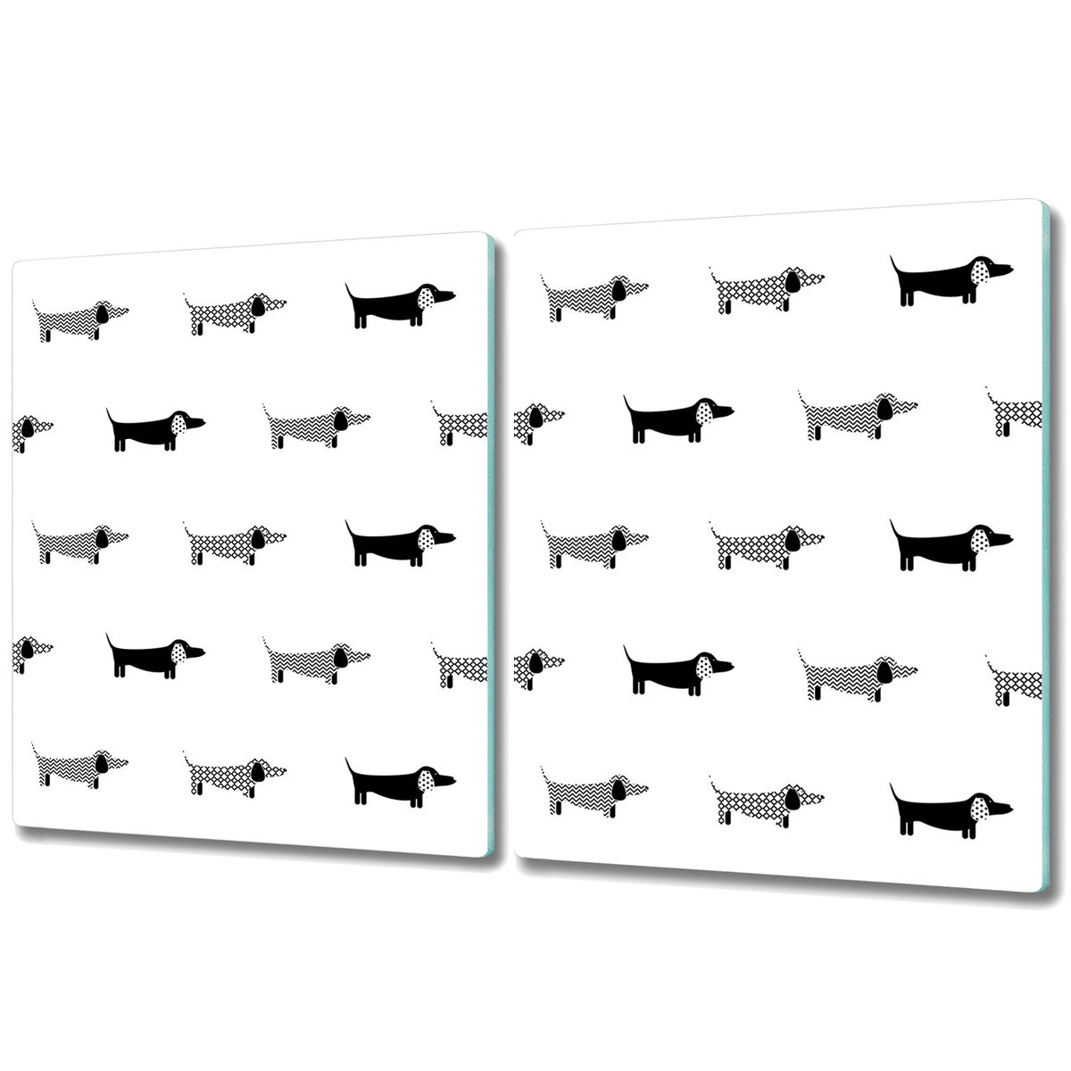 Deska Kuchenna ze Szkła Hartowanego - 2x 40x52 cm - Jamniki