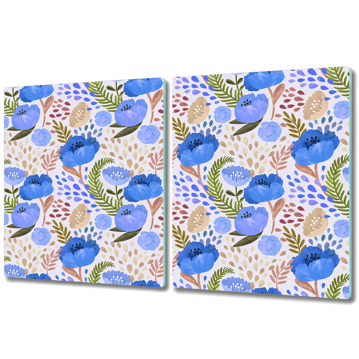 Nowoczesna Deska Kuchenna - Osłonka - 2x 40x52 cm - Maki vintage