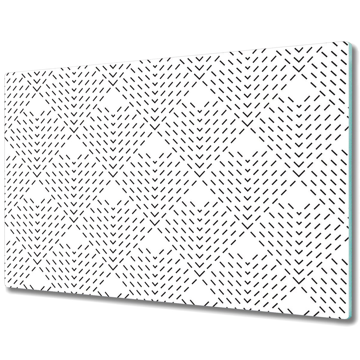 Nowoczesna Deska Kuchenna - Osłonka - Wzór geometryczny - 80x52 cm