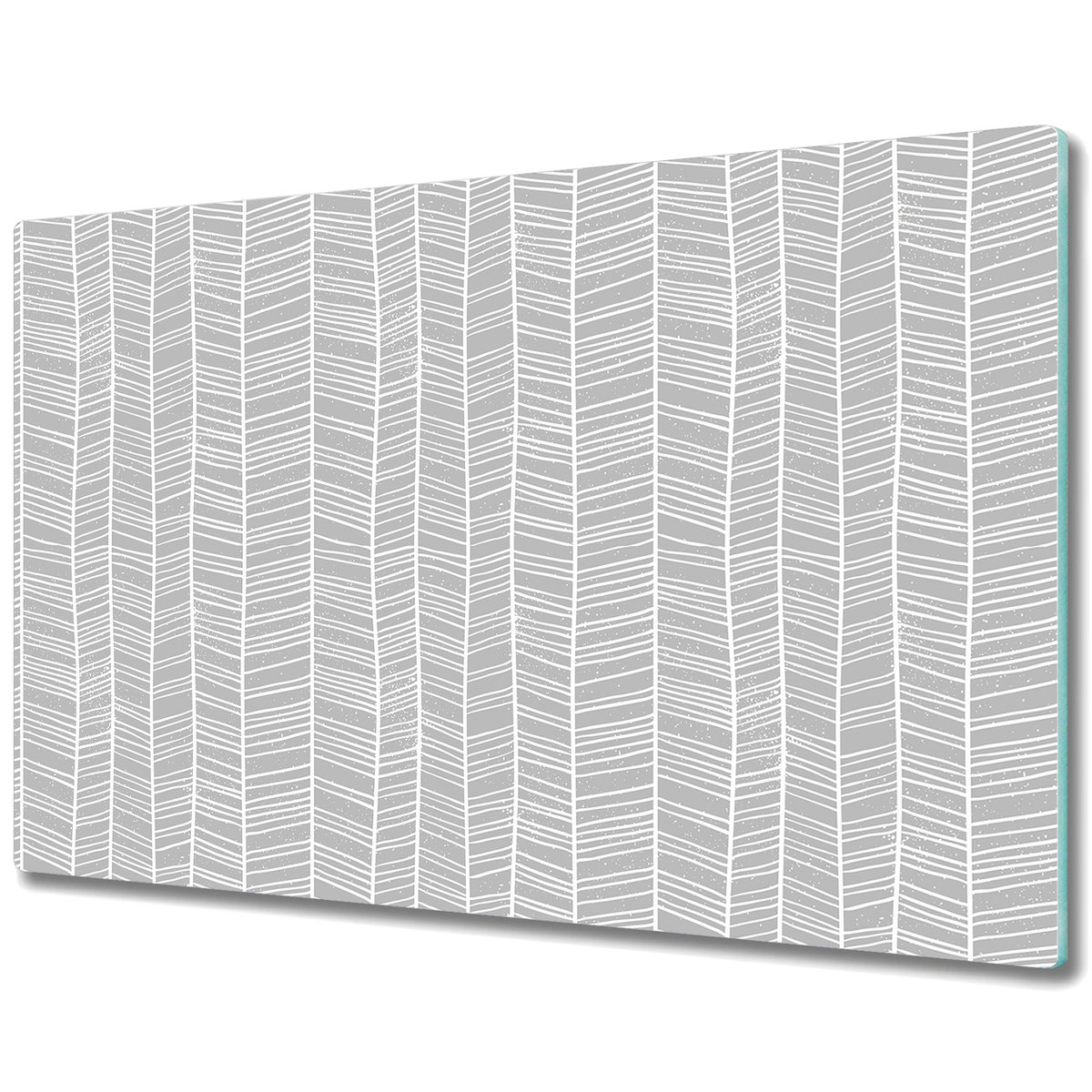 Duża Deska Kuchenna z Nadrukiem - Wzór w jodełkę - 80x52 cm