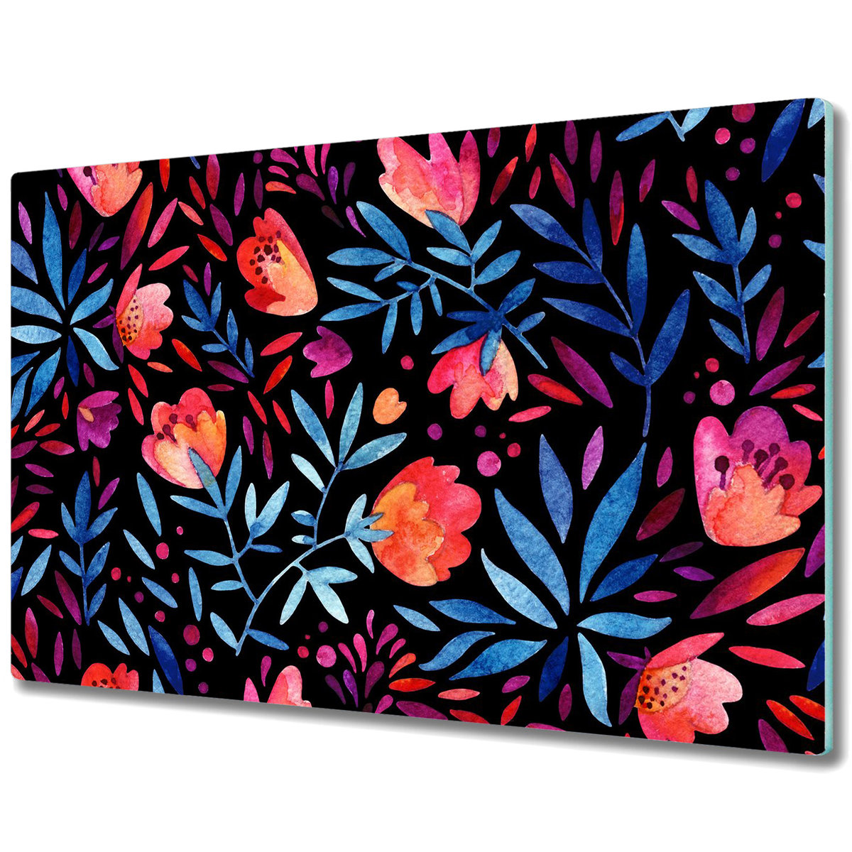 Szklane Deski Kuchenne z Unikalnymi Wzorami - Kwiatowy wzór - 80x52 cm