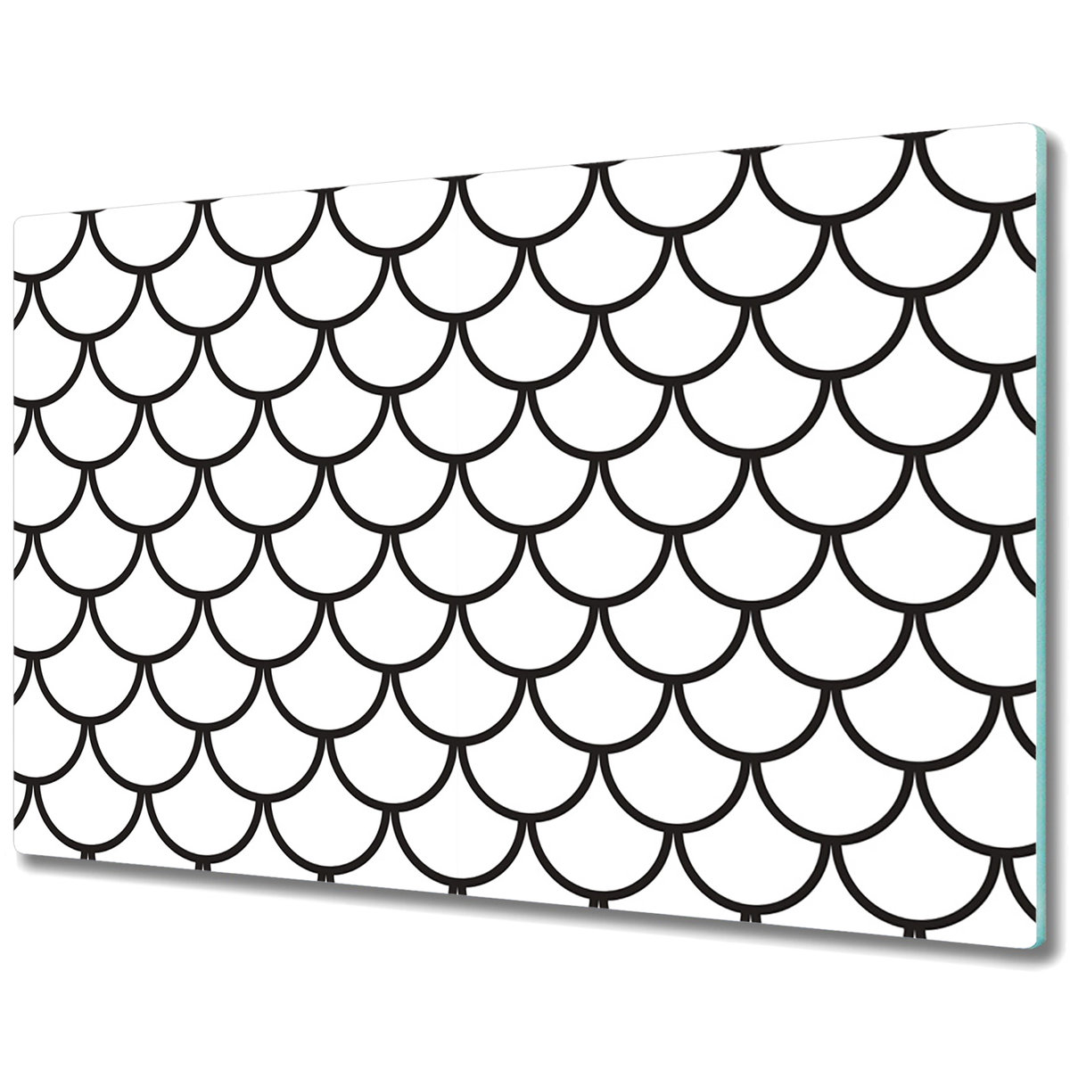 Deski Do Krojenia z Wyjątkowymi Detalami - Minimalistyczny wzór rybiej łuski - 80x52 cm