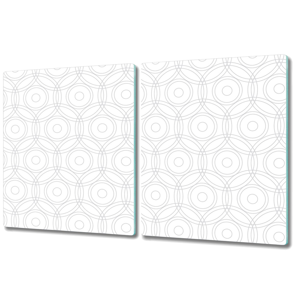 Dekoracyjna Deska Kuchenna ze Szkła - 2x 40x52 cm - Okręgi w stylu skandynawskim