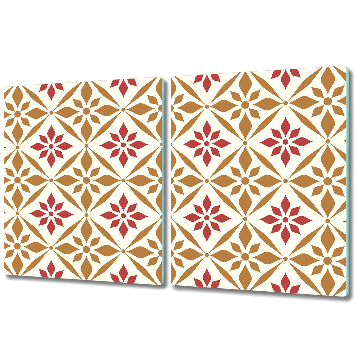 Nowoczesna Deska Kuchenna - 2x 40x52 cm - Kwiecisty wzór
