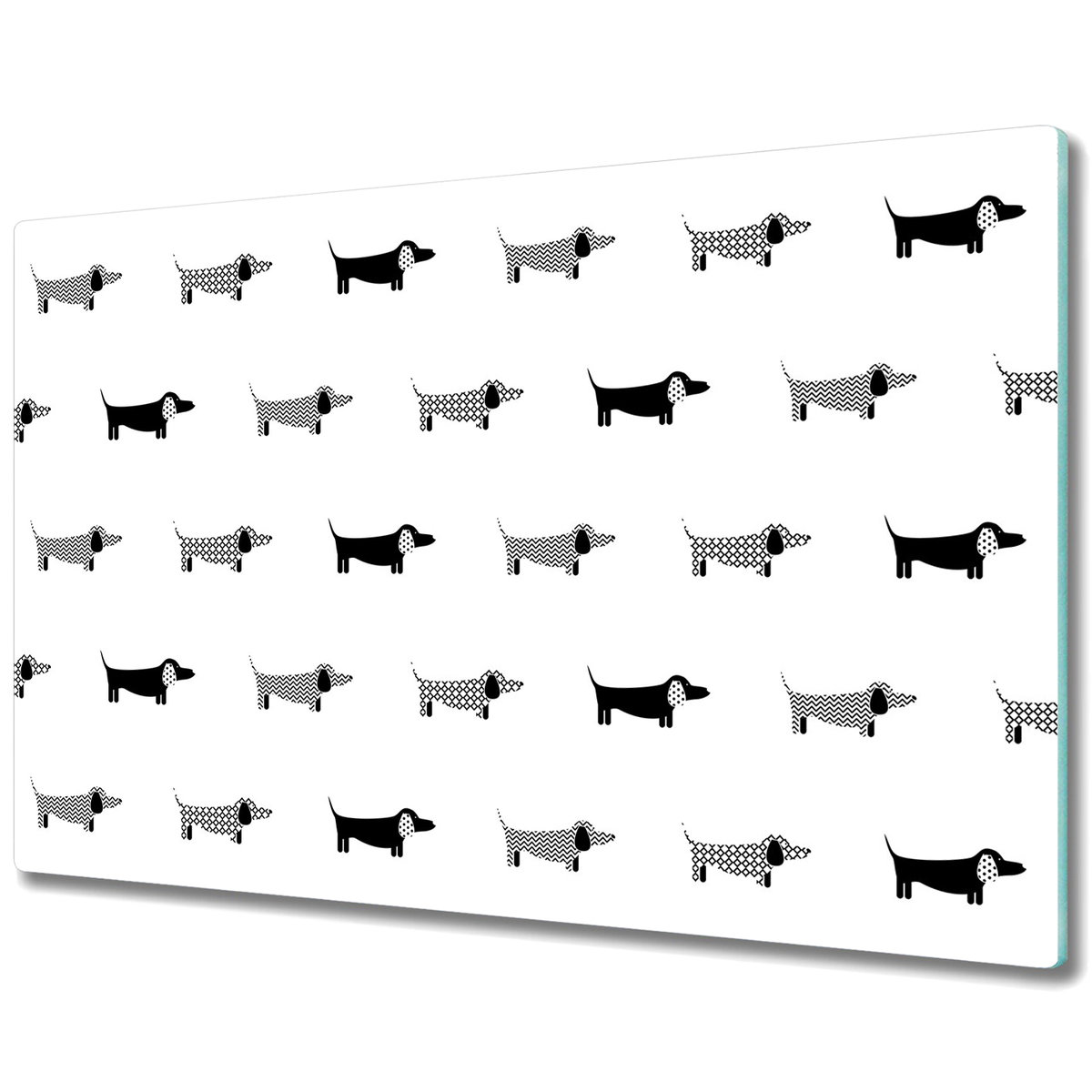 Deska Kuchenna ze Szkła Hartowanego - Jamniki - 80x52 cm