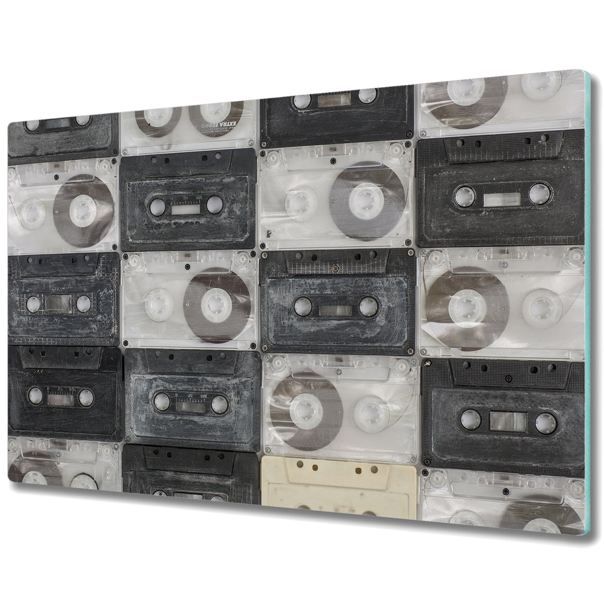 Dekoracyjna Deska Kuchenna ze Szkła - Stare kasety - 80x52 cm