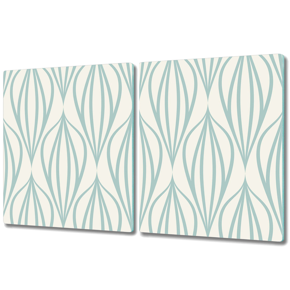 Dekoracyjna Deska Kuchenna ze Szkła - 2x 40x52 cm - Sztuka w stylu geometrycznym