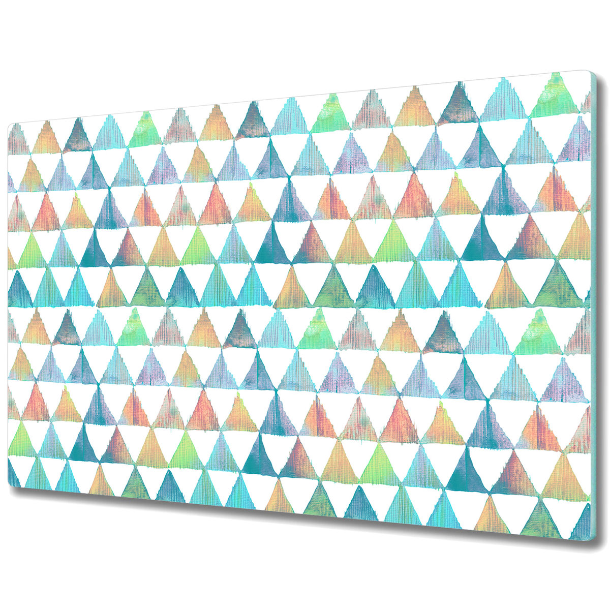 Nowoczesna Deska Kuchenna - Trójkąty geometryczne - 80x52 cm