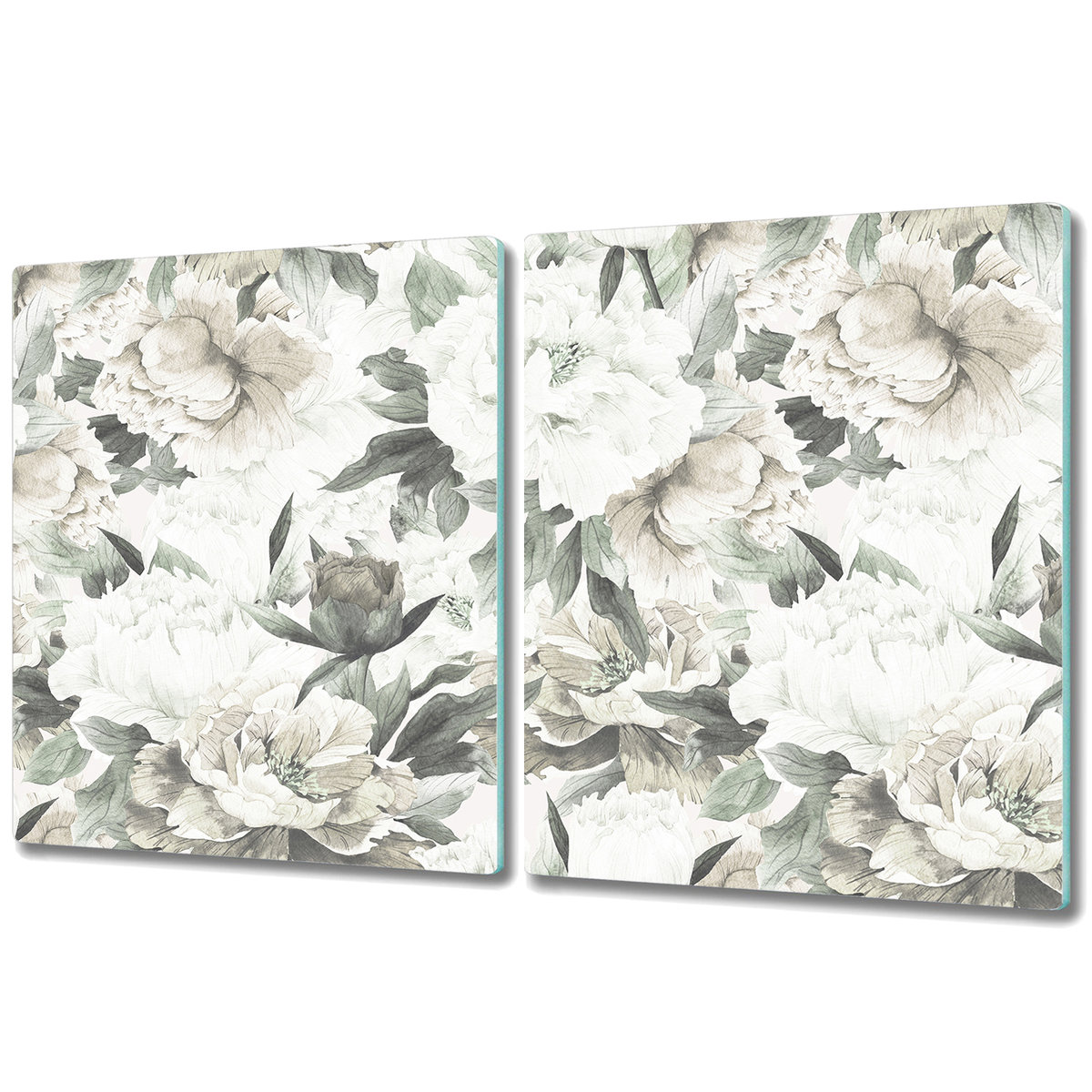 Dwuczęściowa Deska Kuchenna z Nadrukiem - 2x 40x52 cm - Vintage bukiet róż