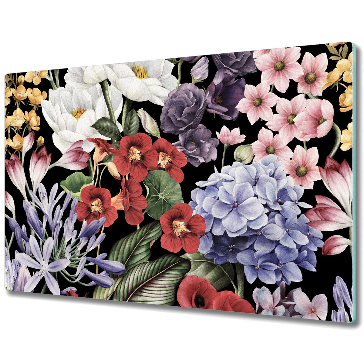 Funkcjonalna Deska Kuchenna - Osłona indukcji - Piwonia - 80x52 cm