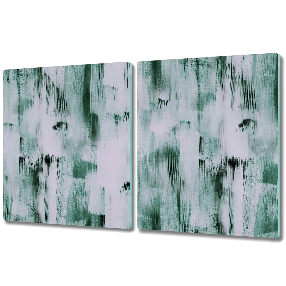 Wytrzymała Deska Kuchenna ze Szkła Hartowanego - 2x 40x52 cm - Pociągnięcia pędzla abstrakcja