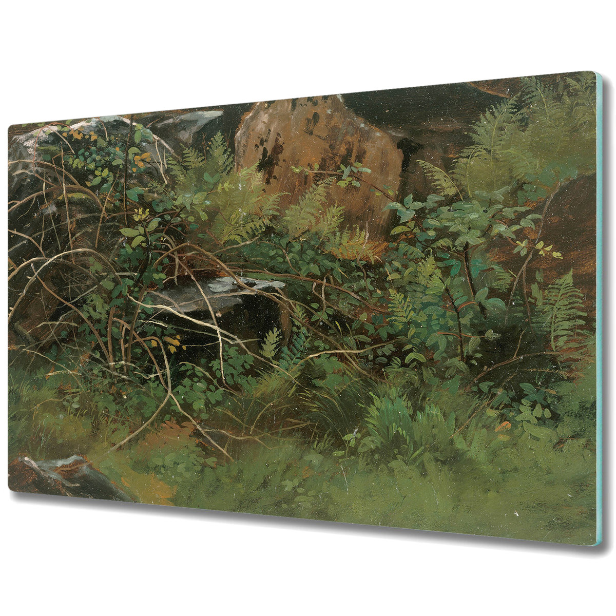 Funkcjonalna Deska Kuchenna - Osłona indukcji - Obraz olejny las - 80x52 cm