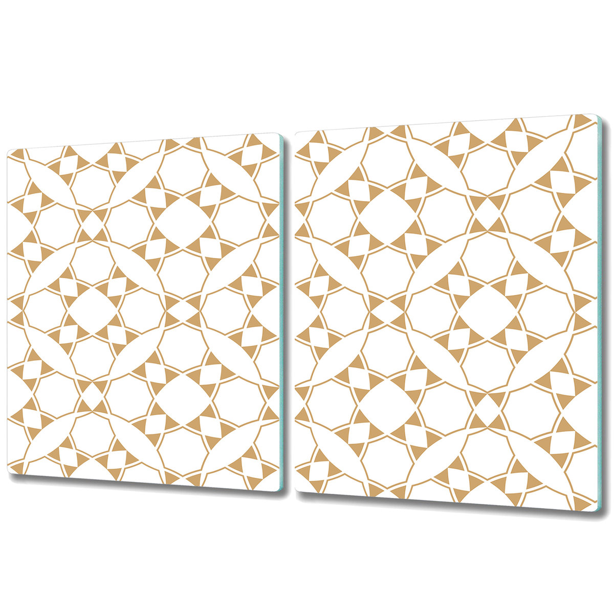 Dwuczęściowa Osłona na Blat Kuchenny - 2x 40x52 cm - Wzór geometryczny koła