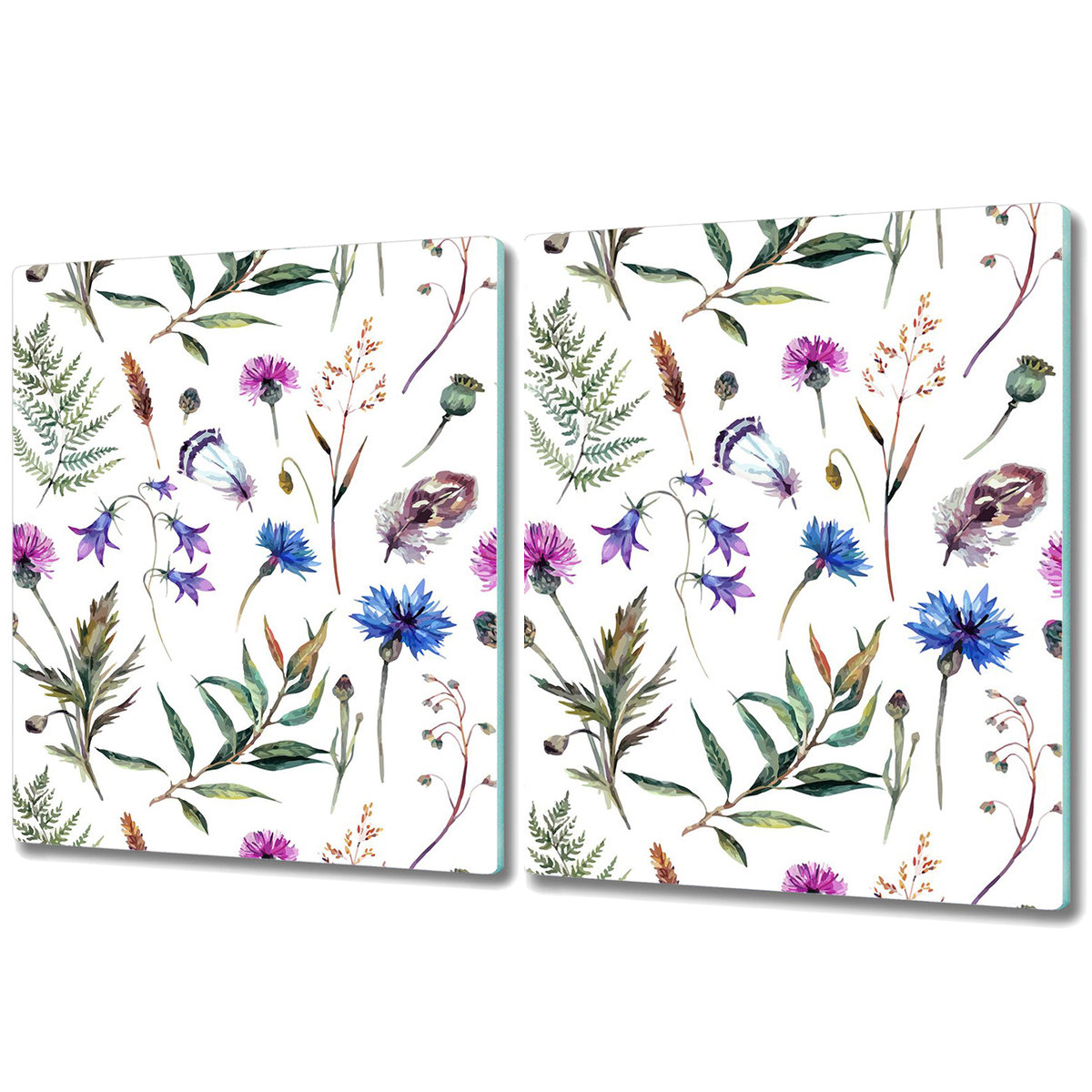 Deska Kuchenna z Wyjątkowym Printem - 2x 40x52 cm - Kwiaty z łąki