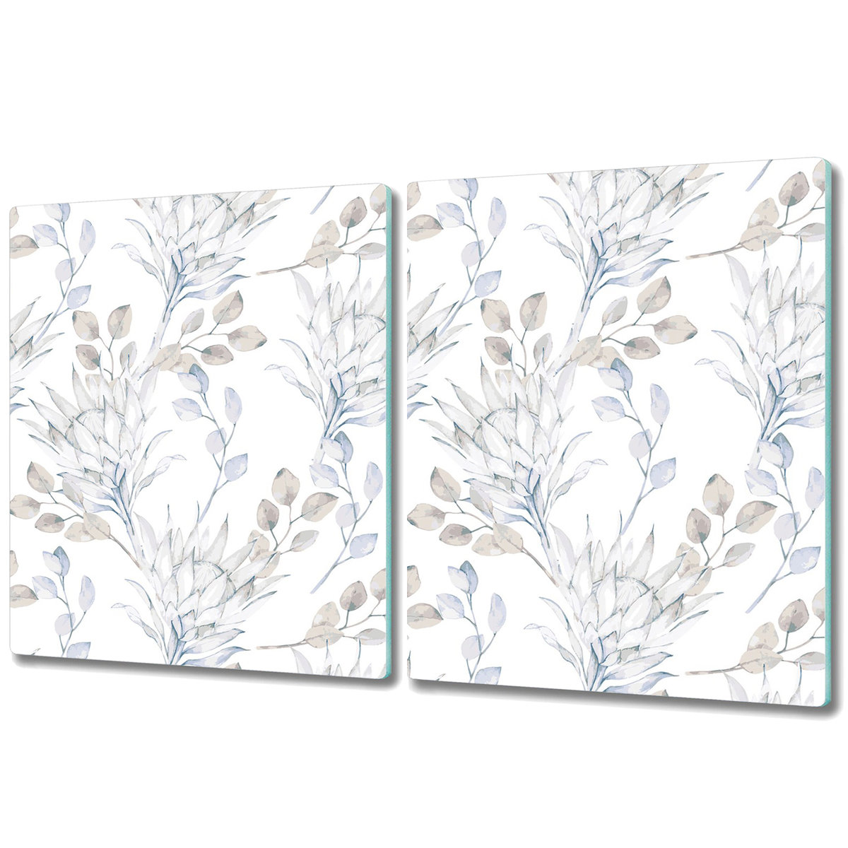 top Deska Kuchenna ze Szkła Hartowanego - 2x 40x52 cm - Protea Srebrnik