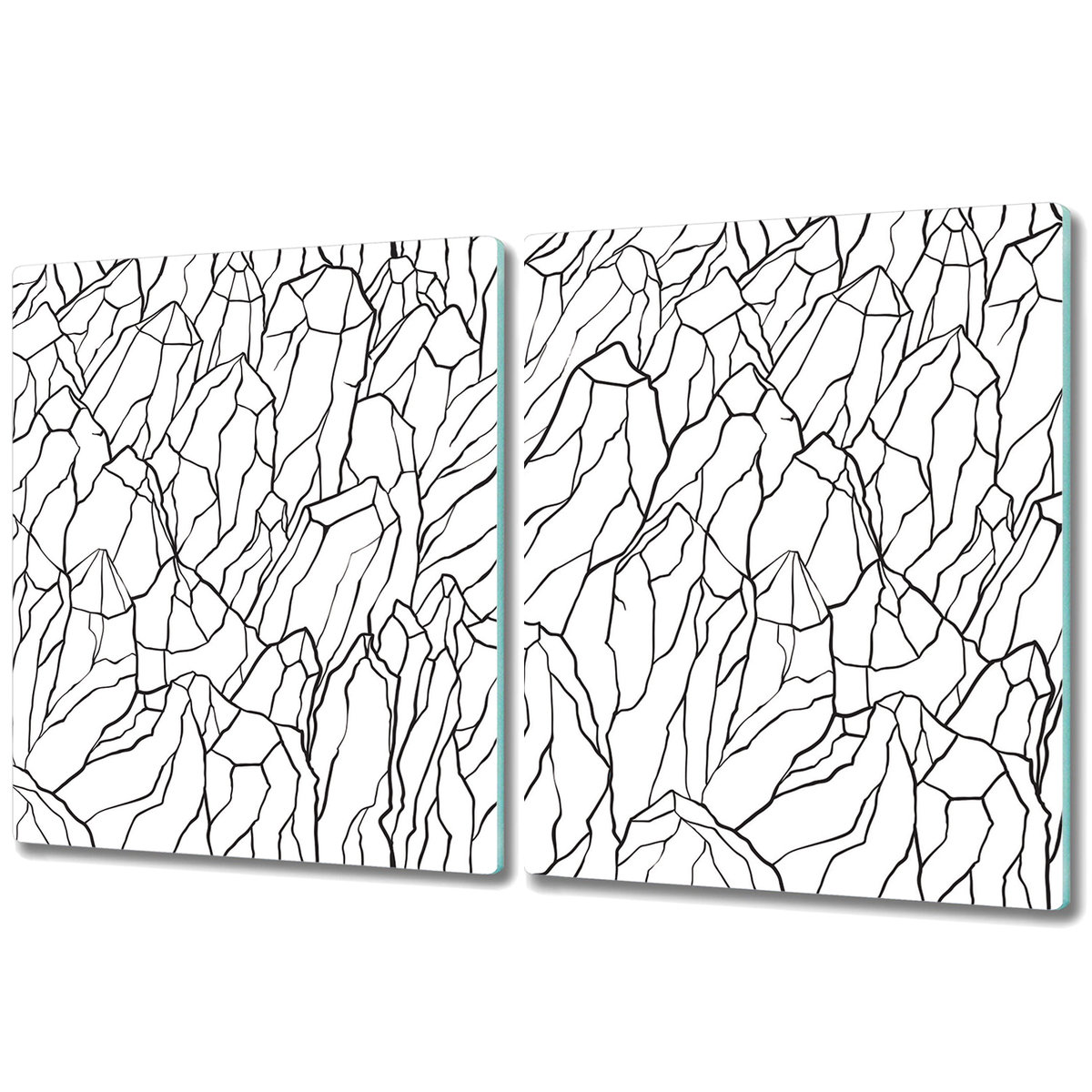 Duża Deska z Dwóch Części - Print - 2x 40x52 cm - Szkic góry