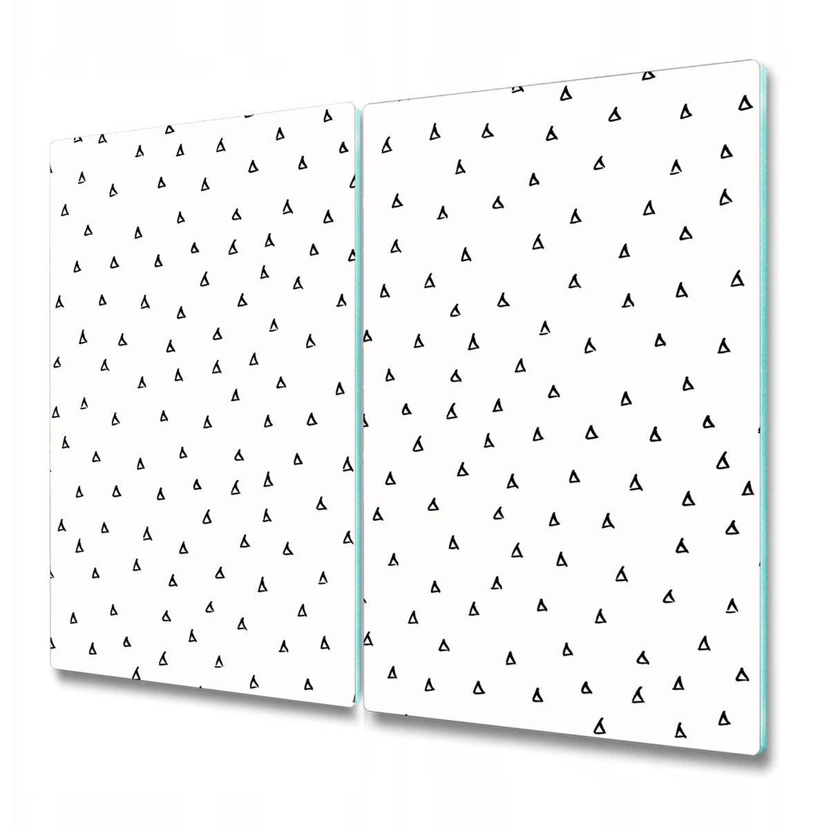 Podwójna Deska Do Krojenia ze Szkła - Rysowane krople wzór - 2x30x52 cm