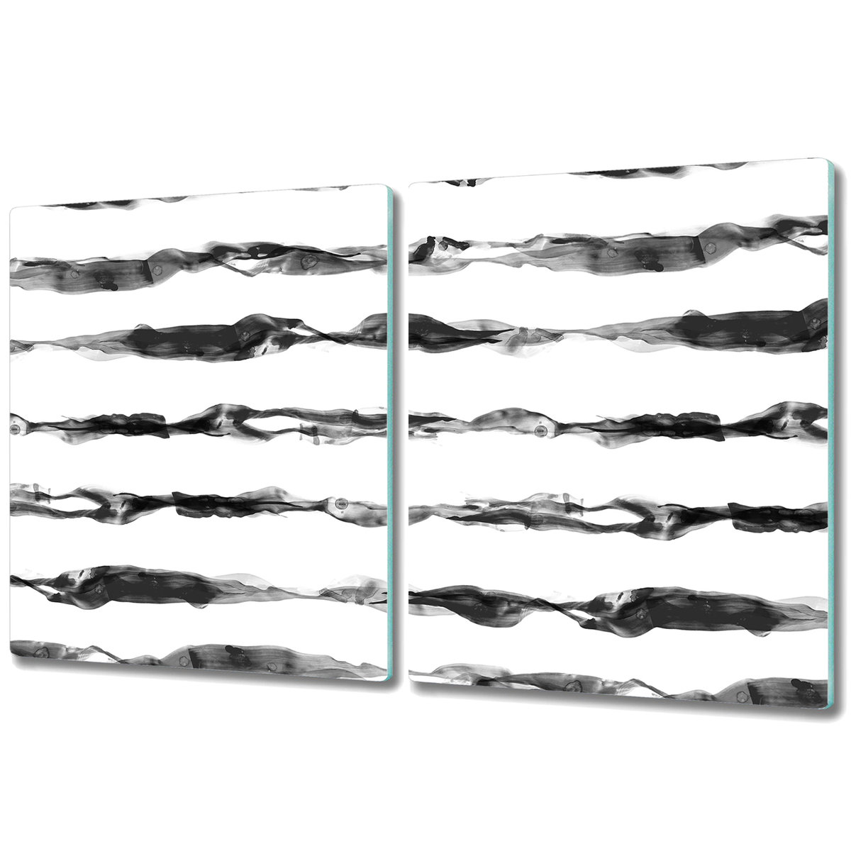 Funkcjonalna Deska Kuchenna - Osłona indukcji - 2x 40x52 cm - Linie z tuszu abstrakcja