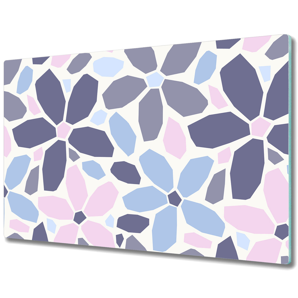 Duża Osłona na Blat Kuchenny - Osłona - Kwiaty geometryczne - 80x52 cm