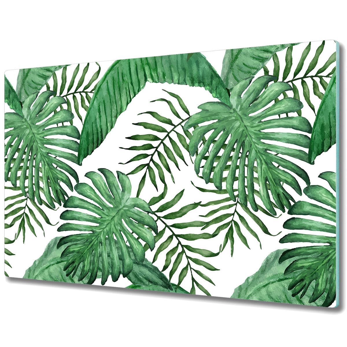 Szklane Deski Kuchenne z Unikalnymi Wzorami - Liście Palm - 80x52 cm