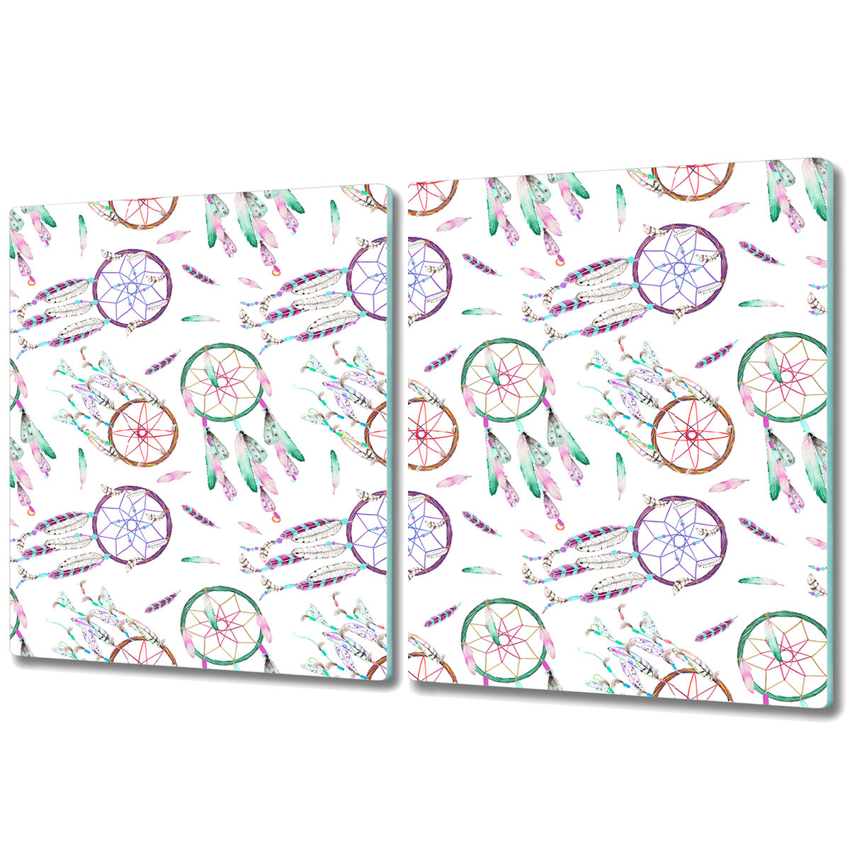 Podwójna Deska Do Krojenia ze Szkła Hartowanego - 2x 40x52 cm - Łapacz snów