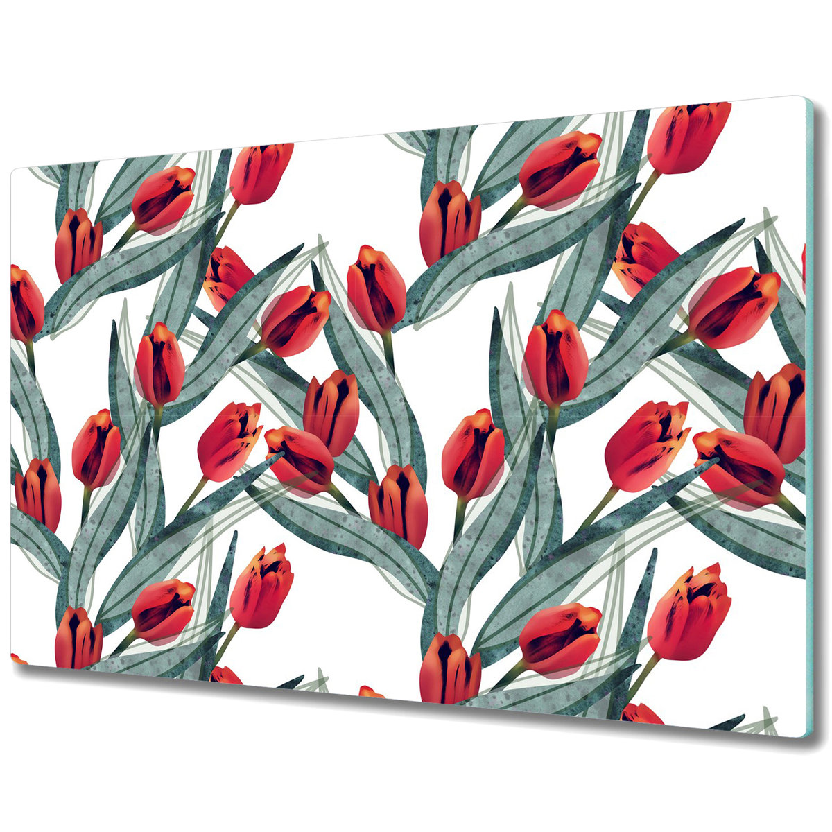 Deski Do Krojenia z Wyjątkowymi Detalami - Tulipany - 80x52 cm