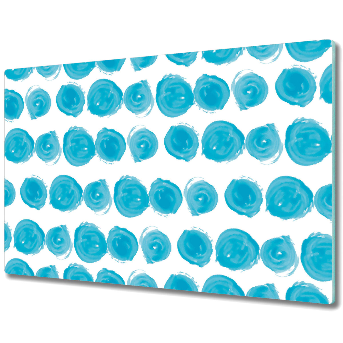 Nowoczesna Deska Kuchenna - Osłonka - Akwarela kropki - 80x52 cm